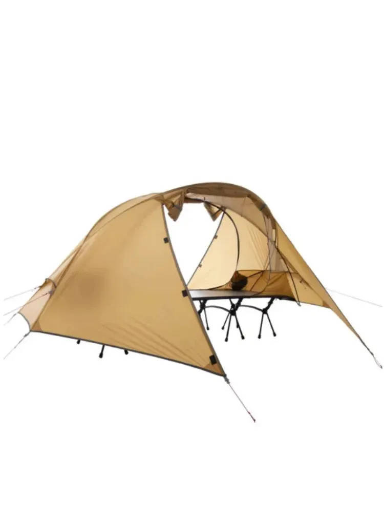 1 Person Tent Lightweight Backpacking Tent Double-layer Can Use with Elevated Sleeping Platform Camp Bed for 4 Season