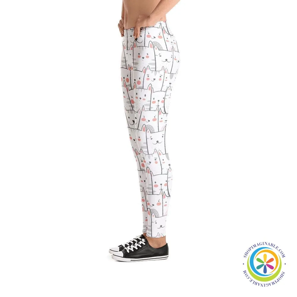 Cute Peek A Boo Cats Full Length Leggings