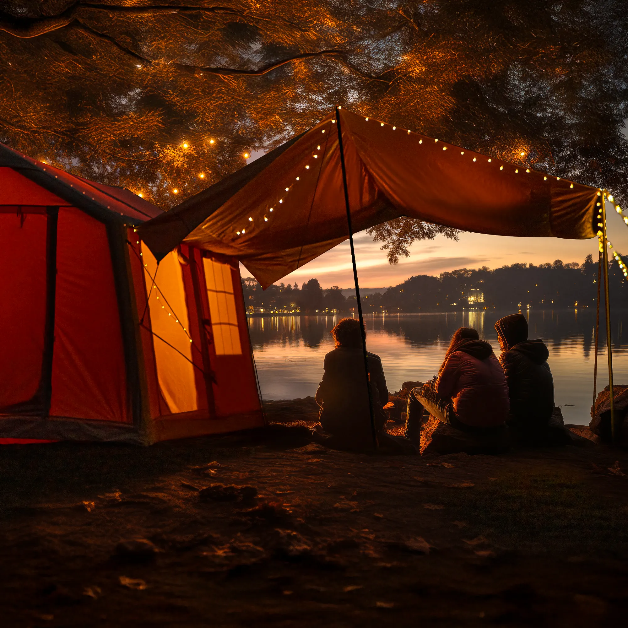 EROMMY 8-12 Person Four Season Large Inflatable Camping Tent – 12FT