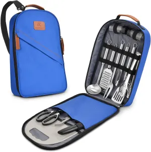 Extremus Camping Cooking Utensils Set 13/27 Pcs - Travel Organizer Grill Accessories Portable Compact Gear for Backpacking BBQ Camping Hiking Travel Cookware Kit，Camping Gifts for Men