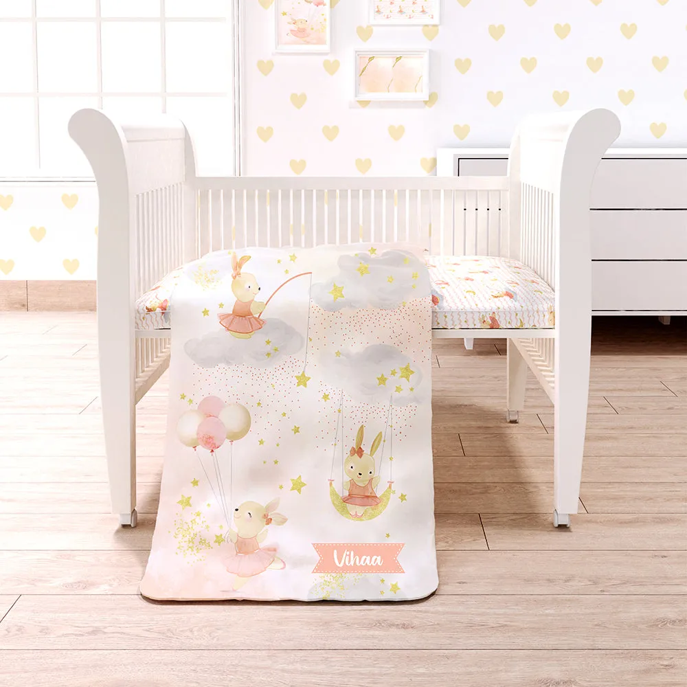 Fancy Fluff 7 Pc Organic Baby Cot Bedding Set -  Day Dream