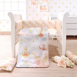 Fancy Fluff 7 Pc Organic Baby Cot Bedding Set -  Day Dream