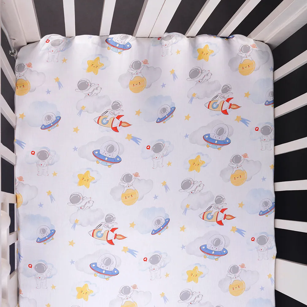 Fancy Fluff 7 Pc Organic Baby Cot Bedding Set -  Nova