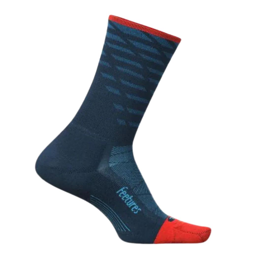 Feetures - Elite Light Cushion Mini-Crew - Tempo Blue (US 12.5-15.5)