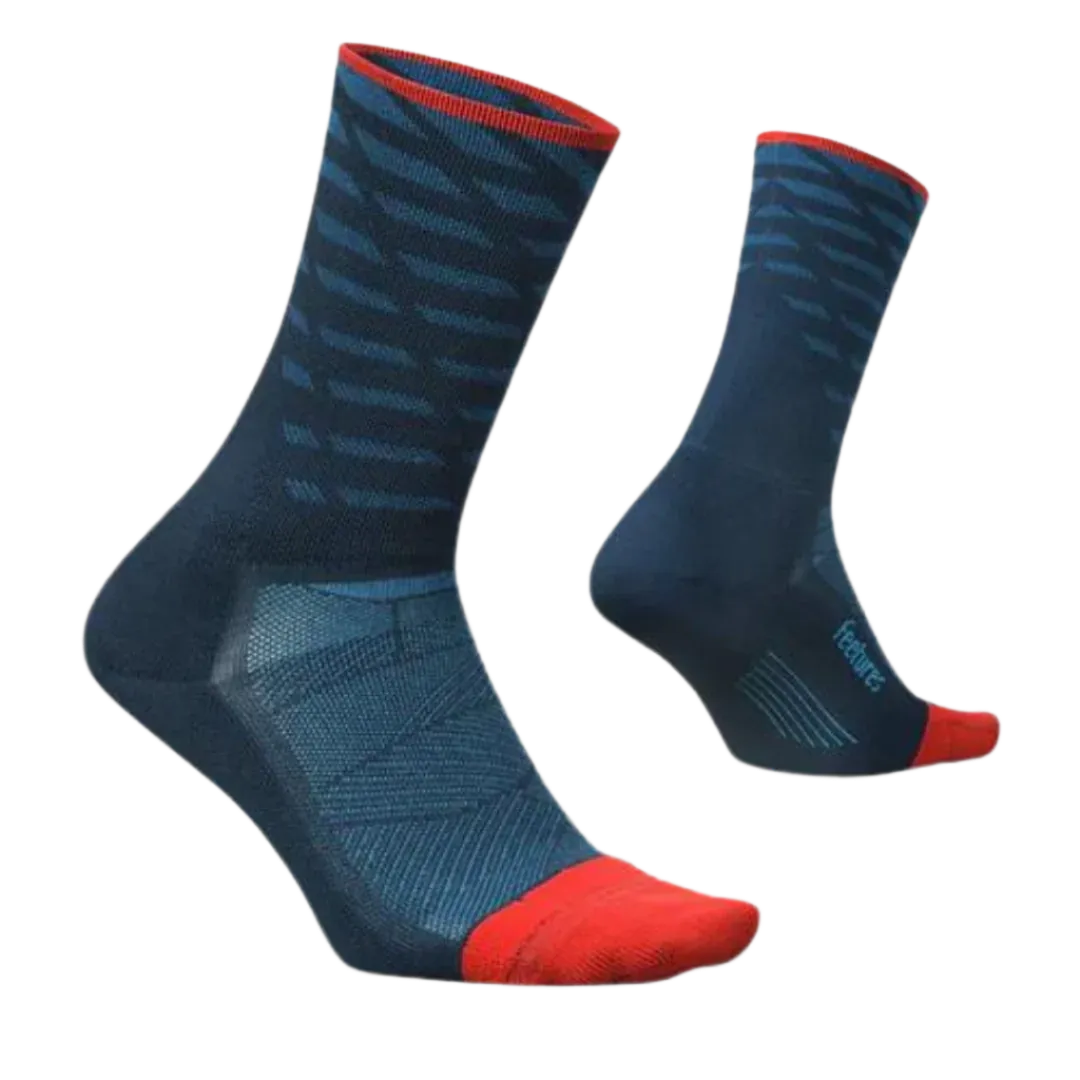Feetures - Elite Light Cushion Mini-Crew - Tempo Blue (US 12.5-15.5)