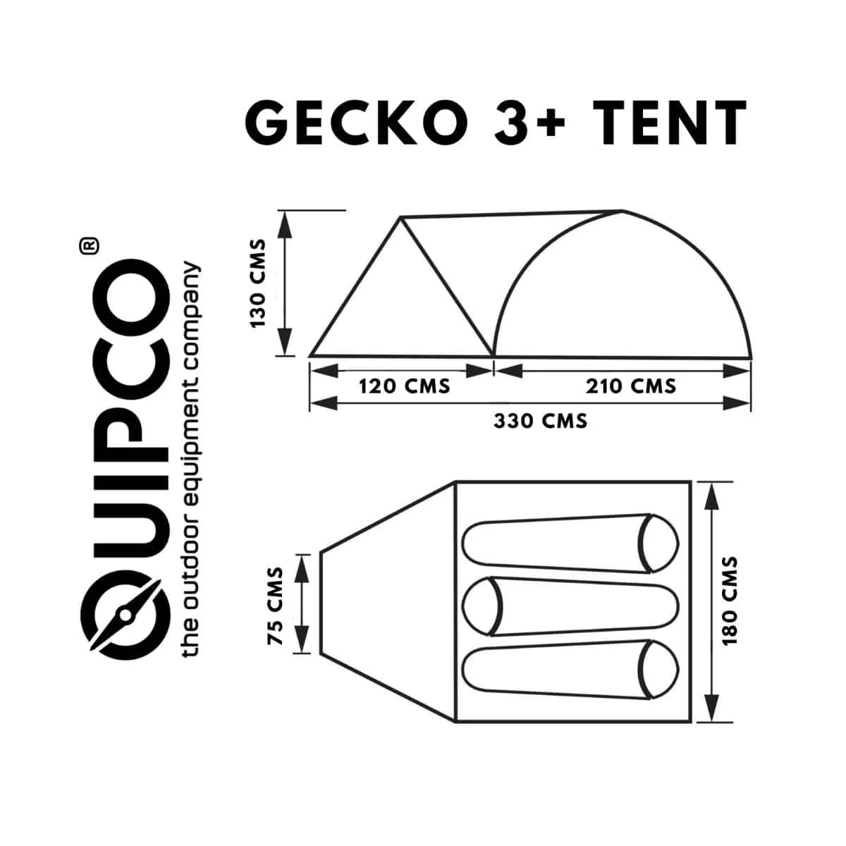 Gecko 3  Camping Tent v2.0 - 3 Person Camping Tent