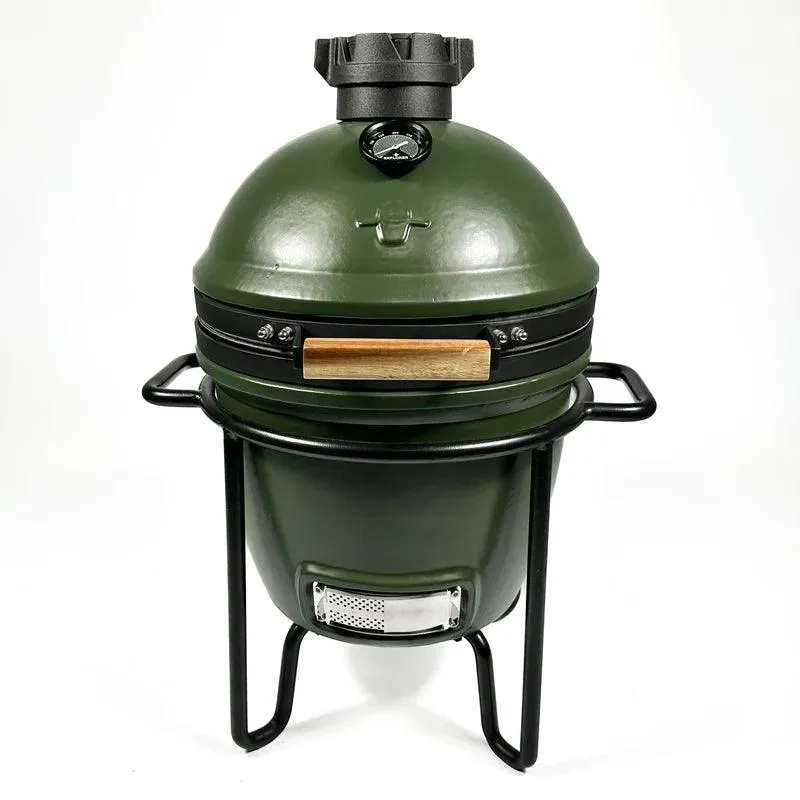 Grden Olive Green Explorer Junior Kamado BBQ with Stand