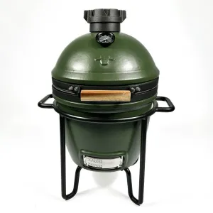 Grden Olive Green Explorer Junior Kamado BBQ with Stand