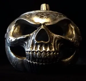 JACK O' LANTERN SKULL POT