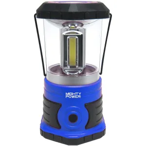 Mighty Power 4D LED Camping Lantern With Rubber Base, Compass-Handle, X-Large, Blue-Black, 750 Lumens