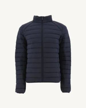 Navy Aragon lightweight stretch puffer jacket