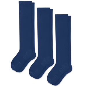 Navy Blue Compression Socks Bundle 3-Pack