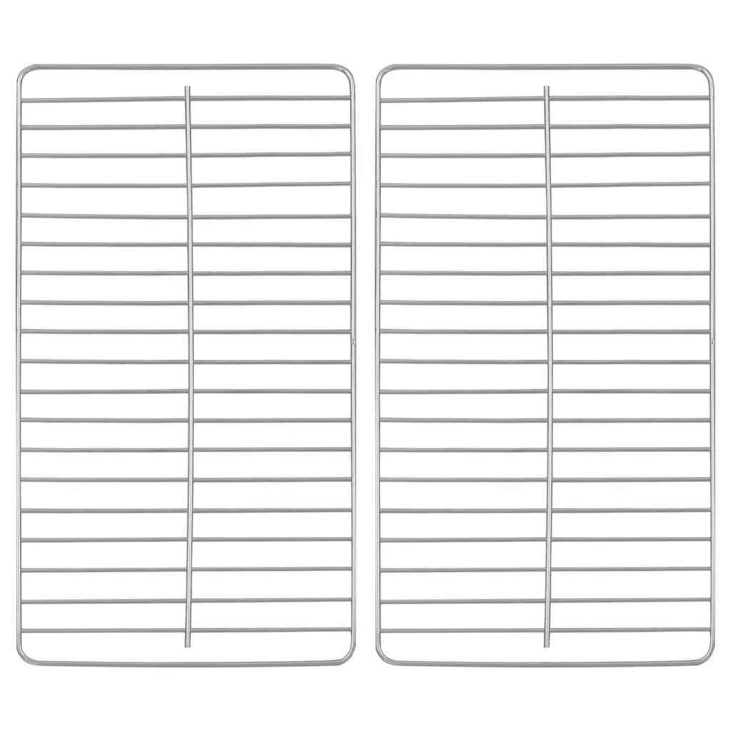 Portable Tabletop Charcoal BBQ Grill Stainless Steel Double Grids