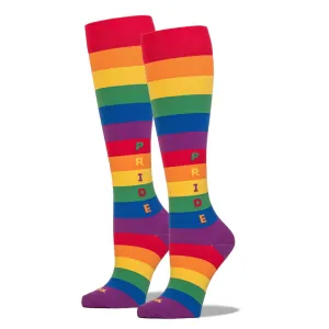 Rainbow Pride Compression Women's Knee High Sock