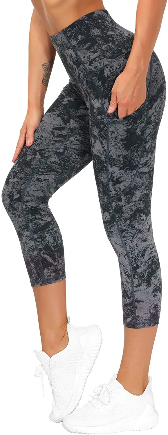 THE GYM PEOPLE Thick High Waist Yoga Pants with Pockets, Tummy Control Workout Running Yoga Leggings for Women