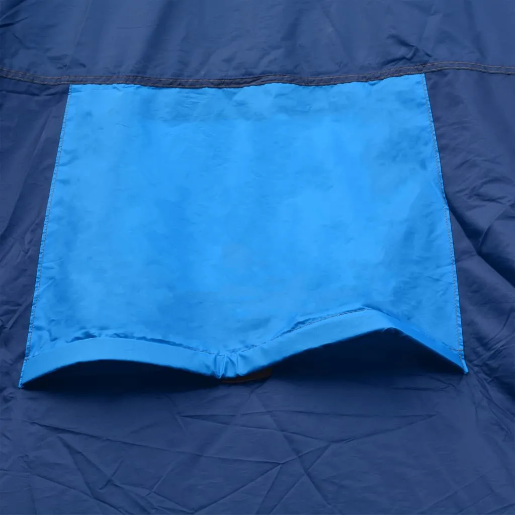 vidaXL Camping Tent Fabric 9 Persons Dark Blue and Blue - Spacious and Comfortable