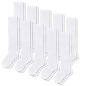 White Compression Socks Bundle 10-Pack